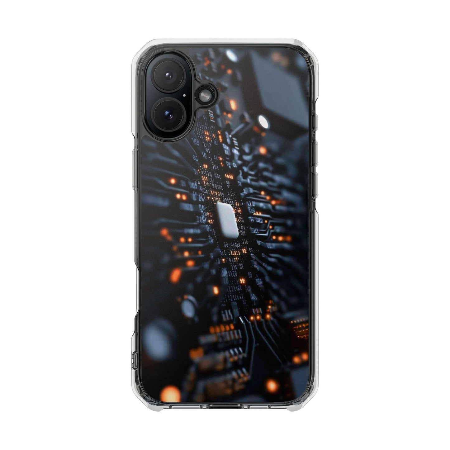 Magnetic Clear Impact Phone Case - Tech-Inspired Design, Perfect for Gadget Lovers, Birthday Gift, Tech Accessories, Durable Protection