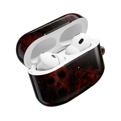 Stylish AirPod Cases with a Bold Red Marble Design, Unique Accessories for Music Lovers, Perfect Gift for Teens, Great for Holidays