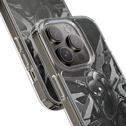 Anime-Inspired Clear Phone Case - Edgy Streetwear Style