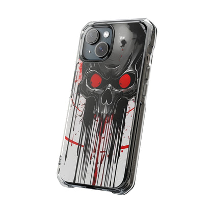 Edgy Skull Design Phone Case, Unique Protective Case, Magnetic Impact Case, Halloween Gift, Skull Lover Accessory
