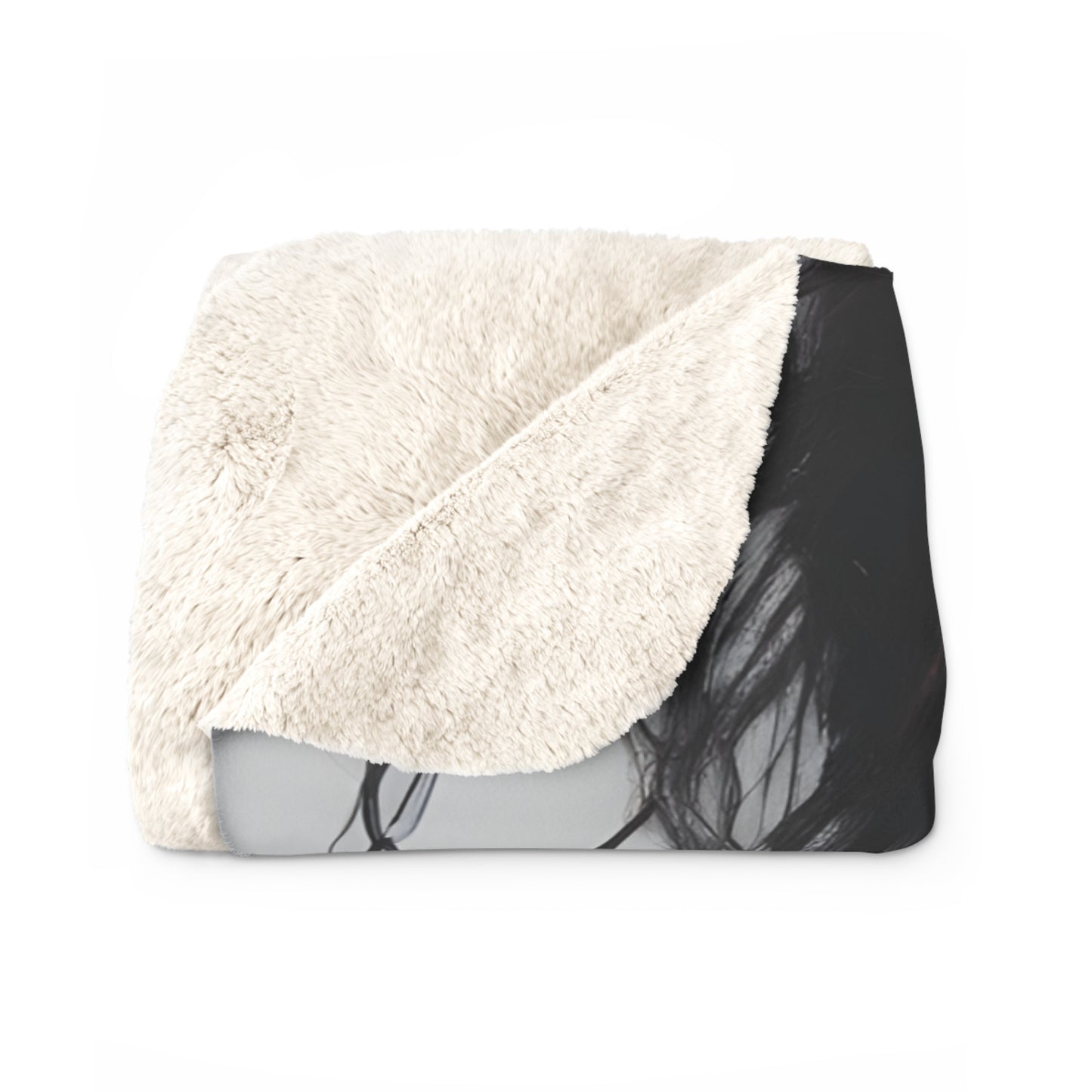 Sherpa Fleece Blanket with Dark Horror Design