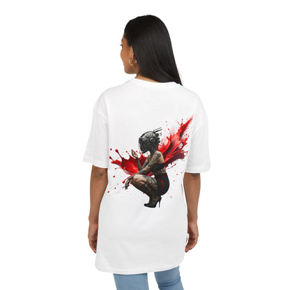 D'Stopian Oversized Unisex Tee - Edgy Graphic Art Tee for Urban Creatives