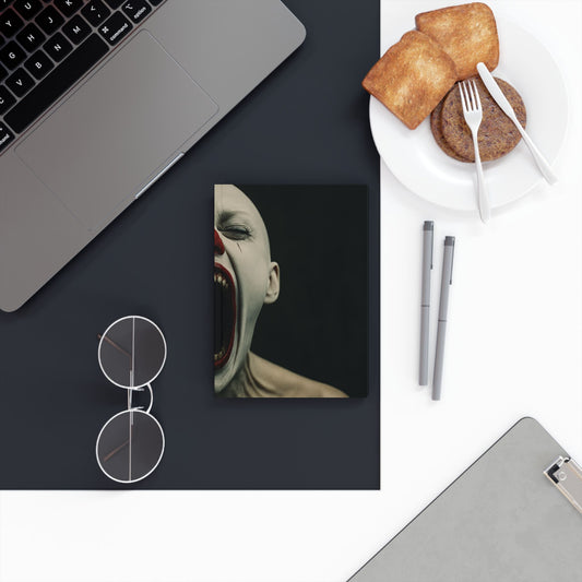 Screaming Clown Journal | Unique Hard Backed Journal for Horror Lovers | Gothic Notebook | Spooky Gift | Creative Writing Diary