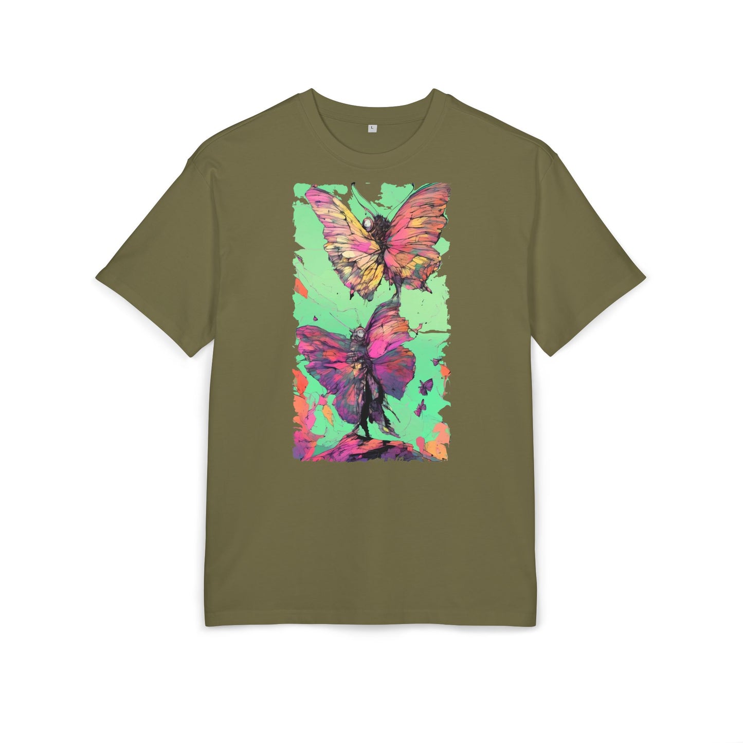 Colorful Butterfly Oversized Tee | Boho Style Tee, Spring Fashion, Nature Lover Gift, Festival Wear, Unique Graphic Shirt