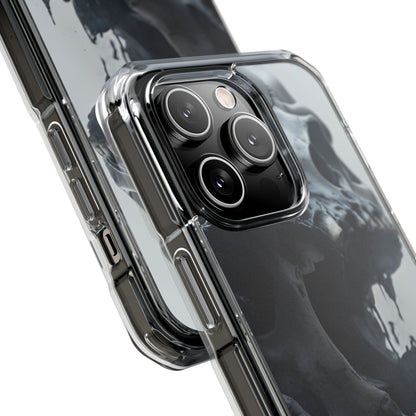 Unique Skull Design Magnetic Clear Impact Cases, Skull Phone Cases, Gothic Accessories, Halloween Gifts, Edgy Mobile Covers