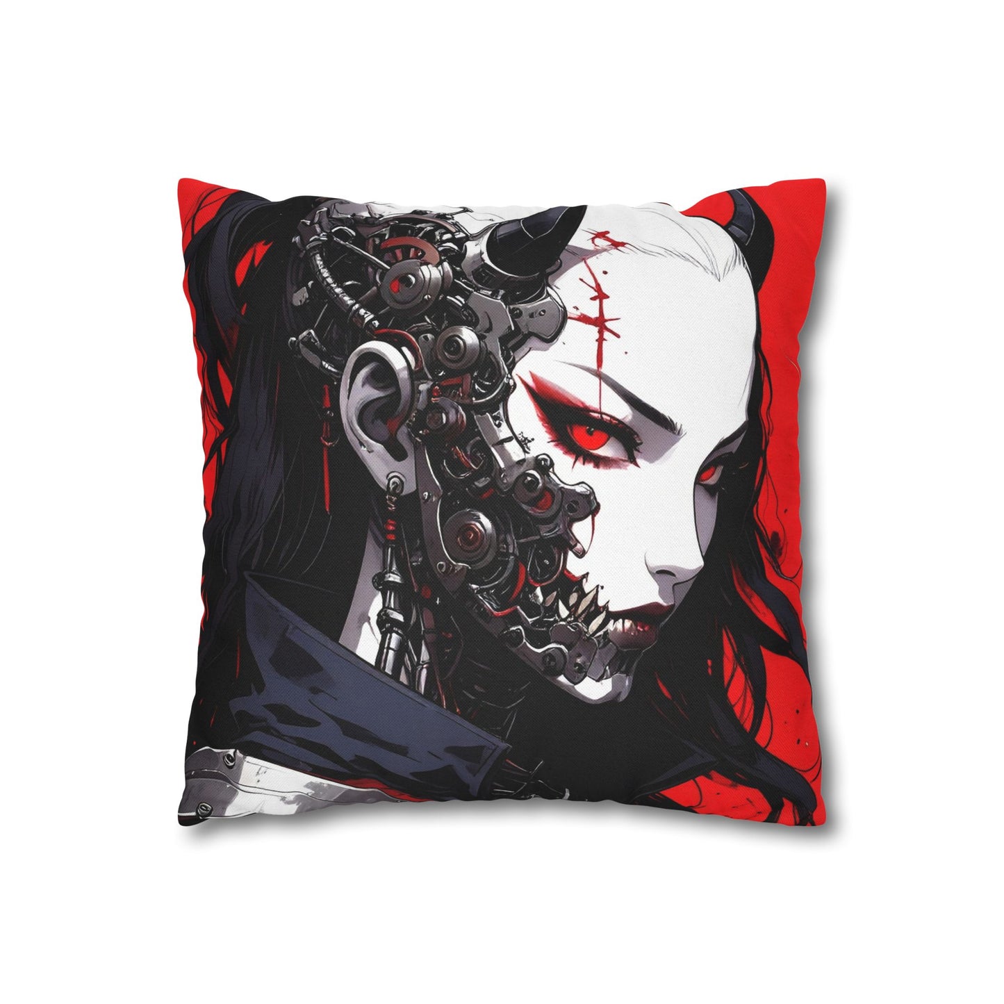 Futuristic Anime Style Pillowcase, Cyberpunk Decor, Gift for Anime Lovers, Home Accessories, Housewarming Present, Cozy Bedroom