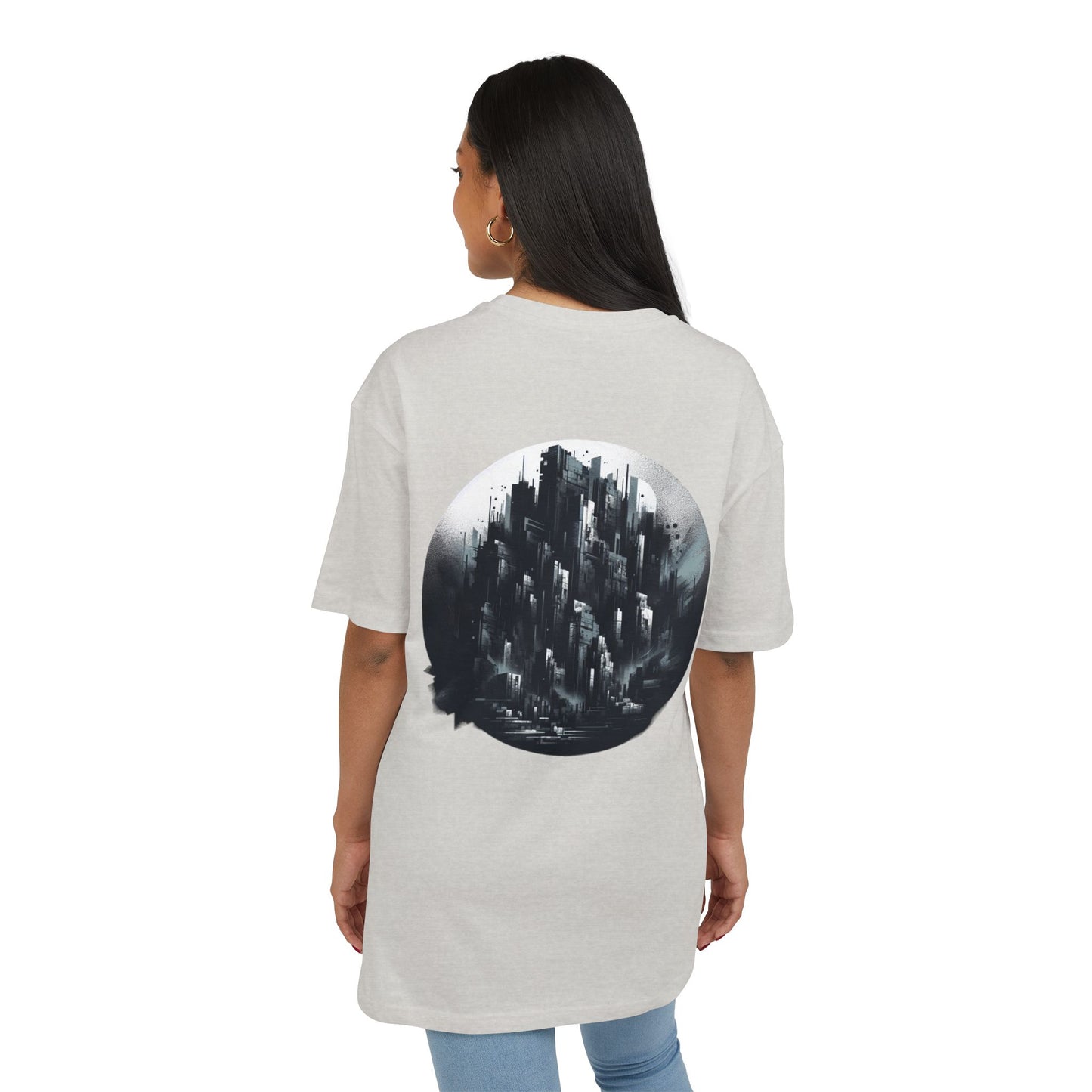 Urban Streetwear Oversize Tee - Futuristic Graphic Design