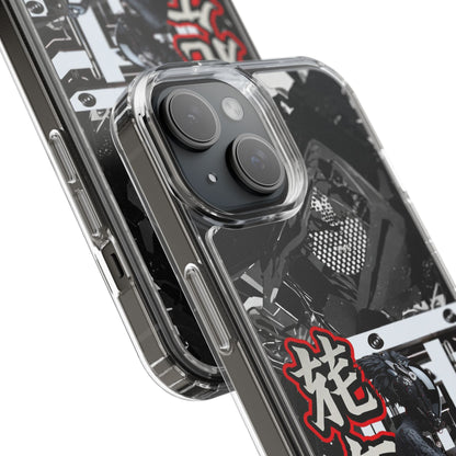 Clear Phone Case with Stylish Graphic Design for Tech Enthusiasts