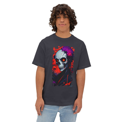Edgy Skull Graphic Tee, Oversized T-Shirt for Casual Wear, Halloween Costume, Streetwear Fashion, Unisex Gift Idea