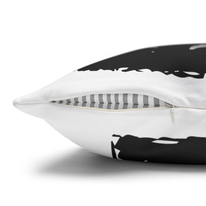 Stylish Spun Polyester Pillowcase, Decorative Accent, Unique Home Decor, Modern Living Room Cushion, Gift for Art Lovers