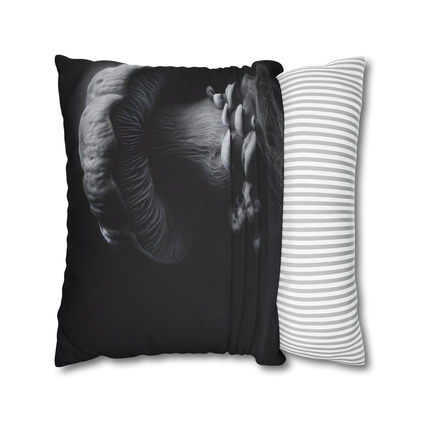 Monochrome Jellyfish Pillowcase - Dark Aesthetic Cushion Cover, Home Decor, Nautical Gift, Coastal Vibes, Unique Bedroom Accent