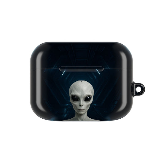 Alien-Themed AirPod Case, Funky Wireless Earbud Cover, Sci-Fi Gift for Music Lovers, Unique Tech Accessory, Halloween Present, Trendy Gadget