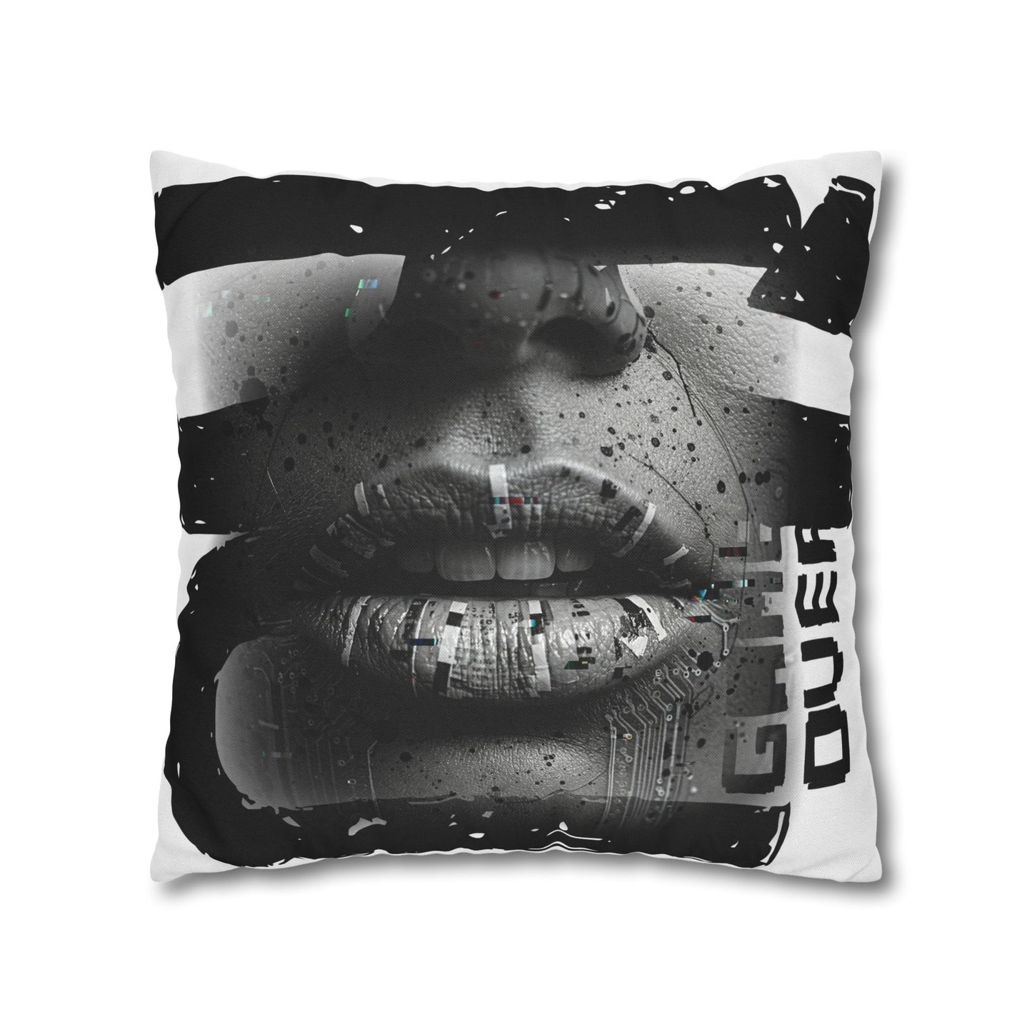 Stylish Spun Polyester Pillowcase, Decorative Accent, Unique Home Decor, Modern Living Room Cushion, Gift for Art Lovers