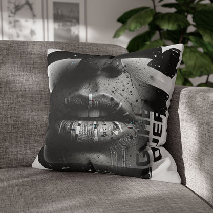 Stylish Spun Polyester Pillowcase, Decorative Accent, Unique Home Decor, Modern Living Room Cushion, Gift for Art Lovers