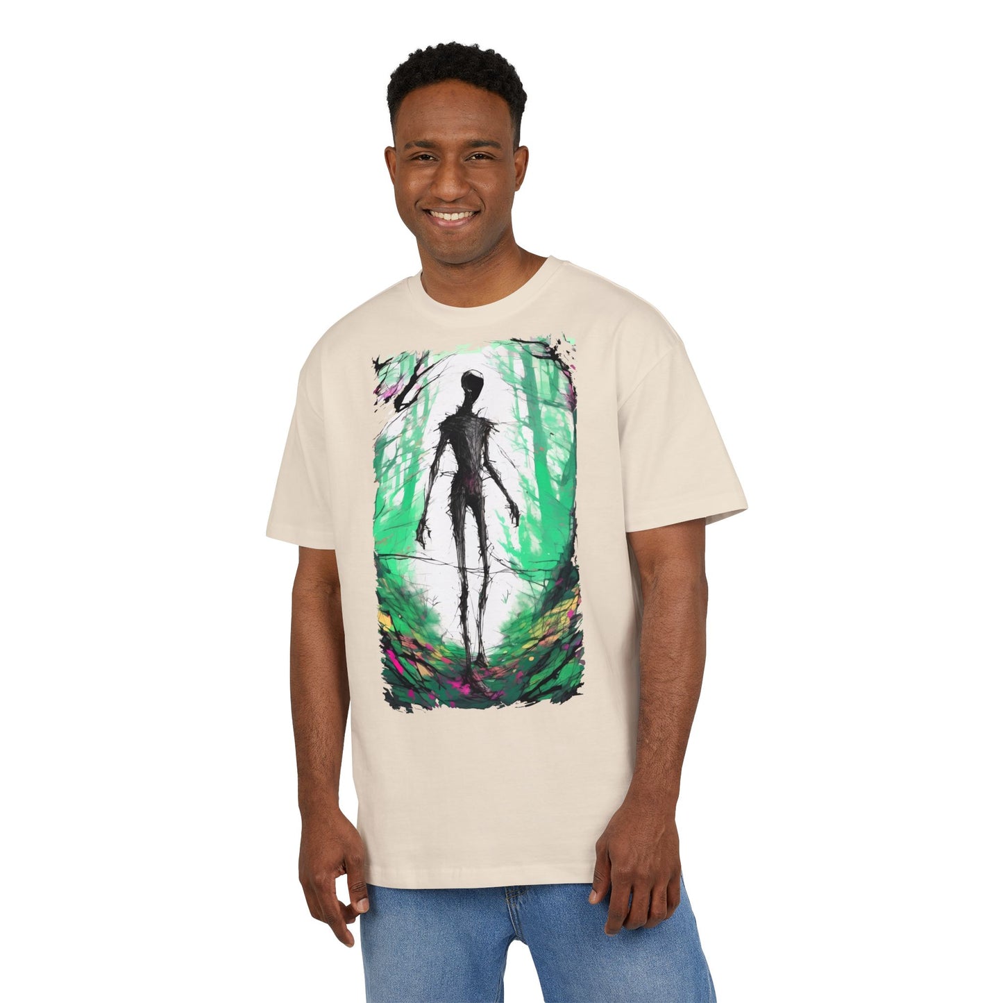 Mysterious Forest Alien Tee, Unisex T-Shirt, Graphic Tee, Casual Wear, Unique Gift, Summer Style
