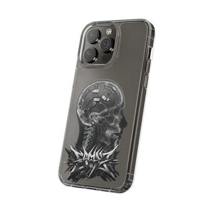Skull Design Clear Phone Case - Unique Aesthetic for Tech Lovers