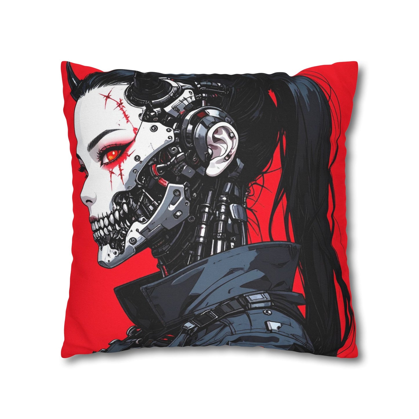 Futuristic Cyberpunk Pillowcase, Cozy Decor, Perfect for Gaming Rooms, Gifts for Tech Lovers, Stylish Home Accessories