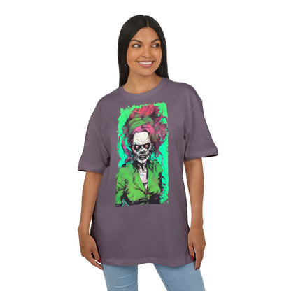 Vibrant Skull Art Oversize Tee, Unisex Graphic Tee, Edgy Streetwear Shirt, Perfect for Halloween, Gift for Art Lovers, Casual Comfort