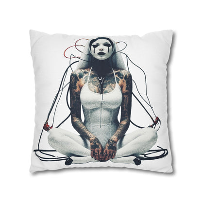 Unique Artistic Pillowcase with Futuristic Design, Decorative Cushion Cover for Home Decor, Gift for Art Lovers, Cozy Living Room Accessory