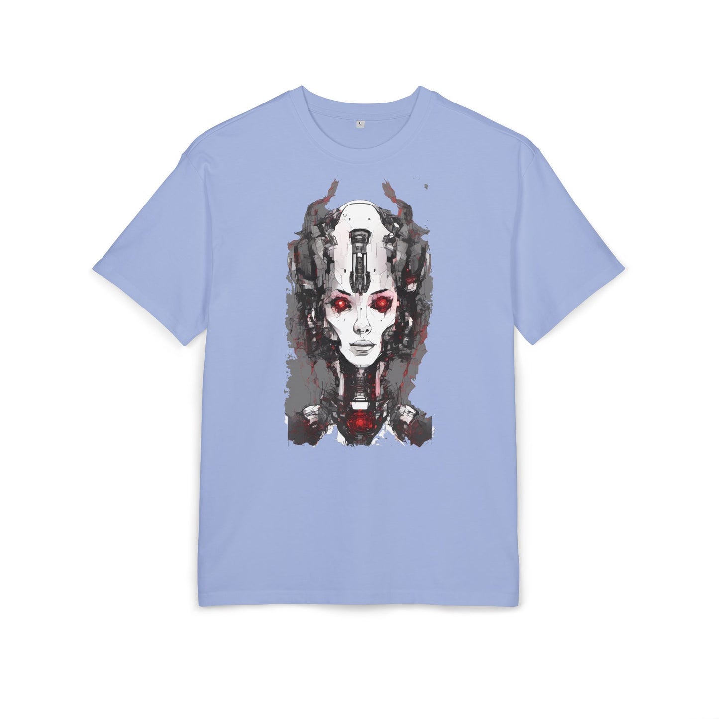Futuristic Graphic Tee, Unique Oversized T-Shirt, Stylish Casual Wear, Perfect Gift for Art Lovers, Bold Design for Teens