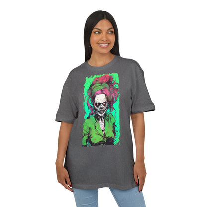 Vibrant Skull Art Oversize Tee, Unisex Graphic Tee, Edgy Streetwear Shirt, Perfect for Halloween, Gift for Art Lovers, Casual Comfort