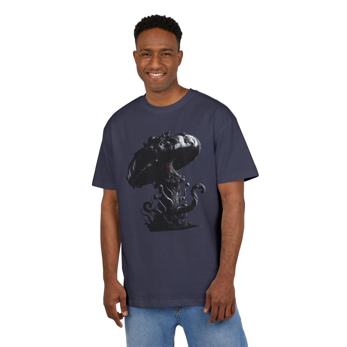 Vintage Mushroom Graphic Unisex Heavy Oversize Tee