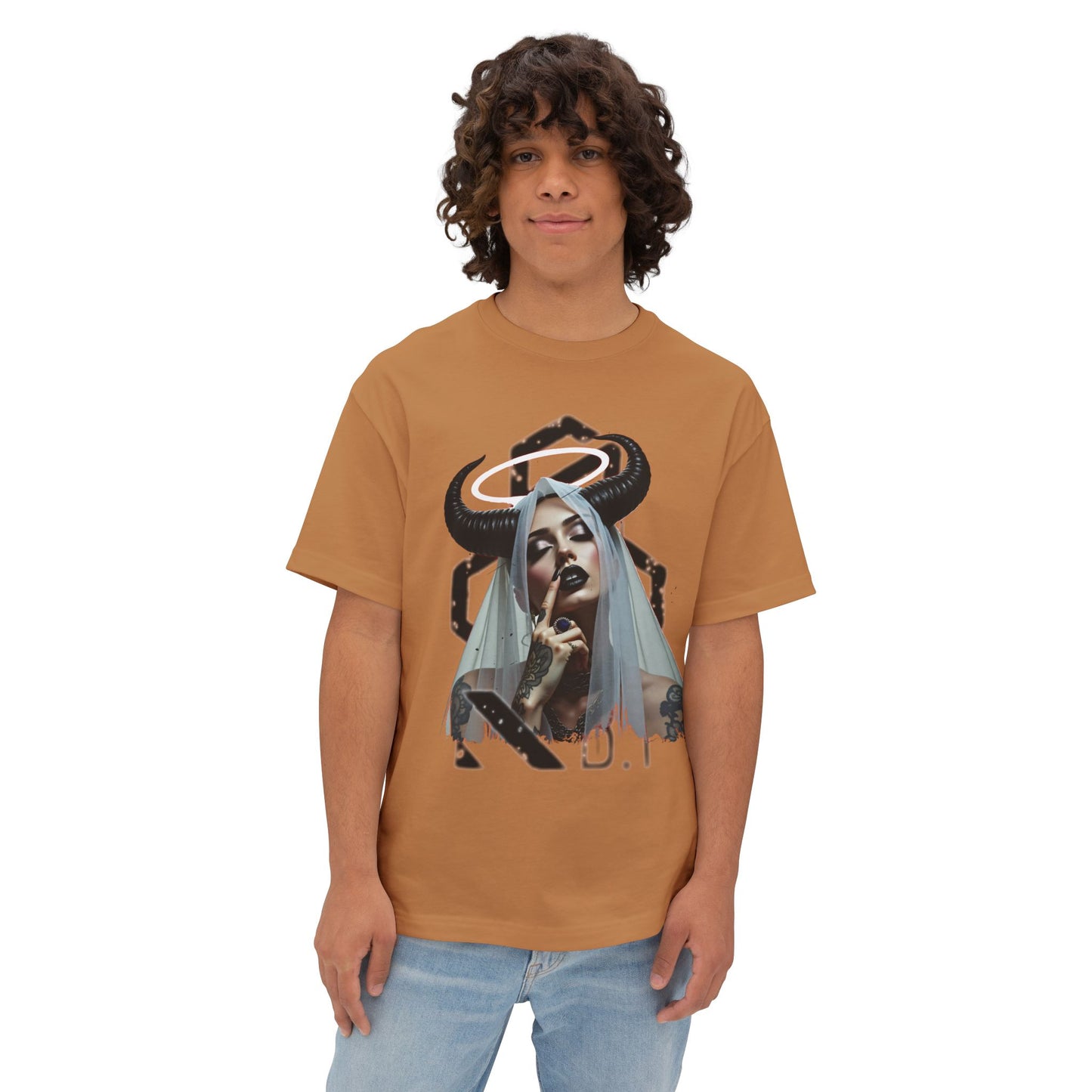 Edgy Graphic Tee, Unisex Oversized Boxy Tee, Alternative Fashion Shirt, Unique Apparel, Statement Top, Gift for Her