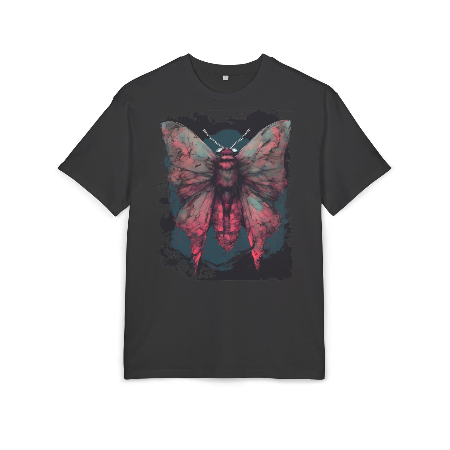 Aesthetic Moth Graphic Oversize Tee, Casual Style Shirt, Unique Gift, Eco-Print Tee, Art Lover Fashion, Nature-Inspired Top