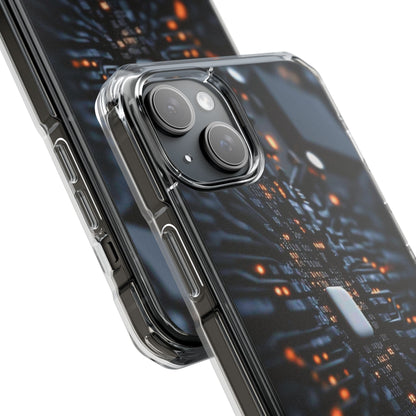 Magnetic Clear Impact Phone Case - Tech-Inspired Design, Perfect for Gadget Lovers, Birthday Gift, Tech Accessories, Durable Protection