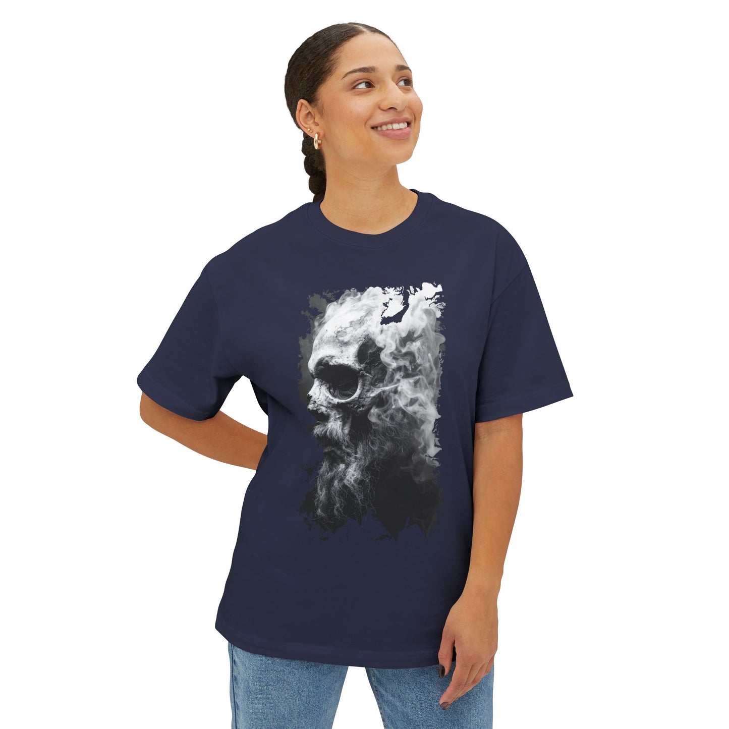 Edgy Oversized Graphic Tee | Casual Streetwear, Unisex T-Shirt, Skull Design, Gifts for Him/Her, Everyday Wear