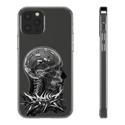 Skull Design Clear Phone Case - Unique Aesthetic for Tech Lovers