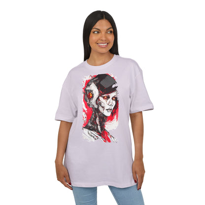 Cyberpunk-Inspired Unisex Heavy Oversize Tee | Graphic Tee, Streetwear, Gift for Gamers, Unique Fashion, Modern Art Apparel