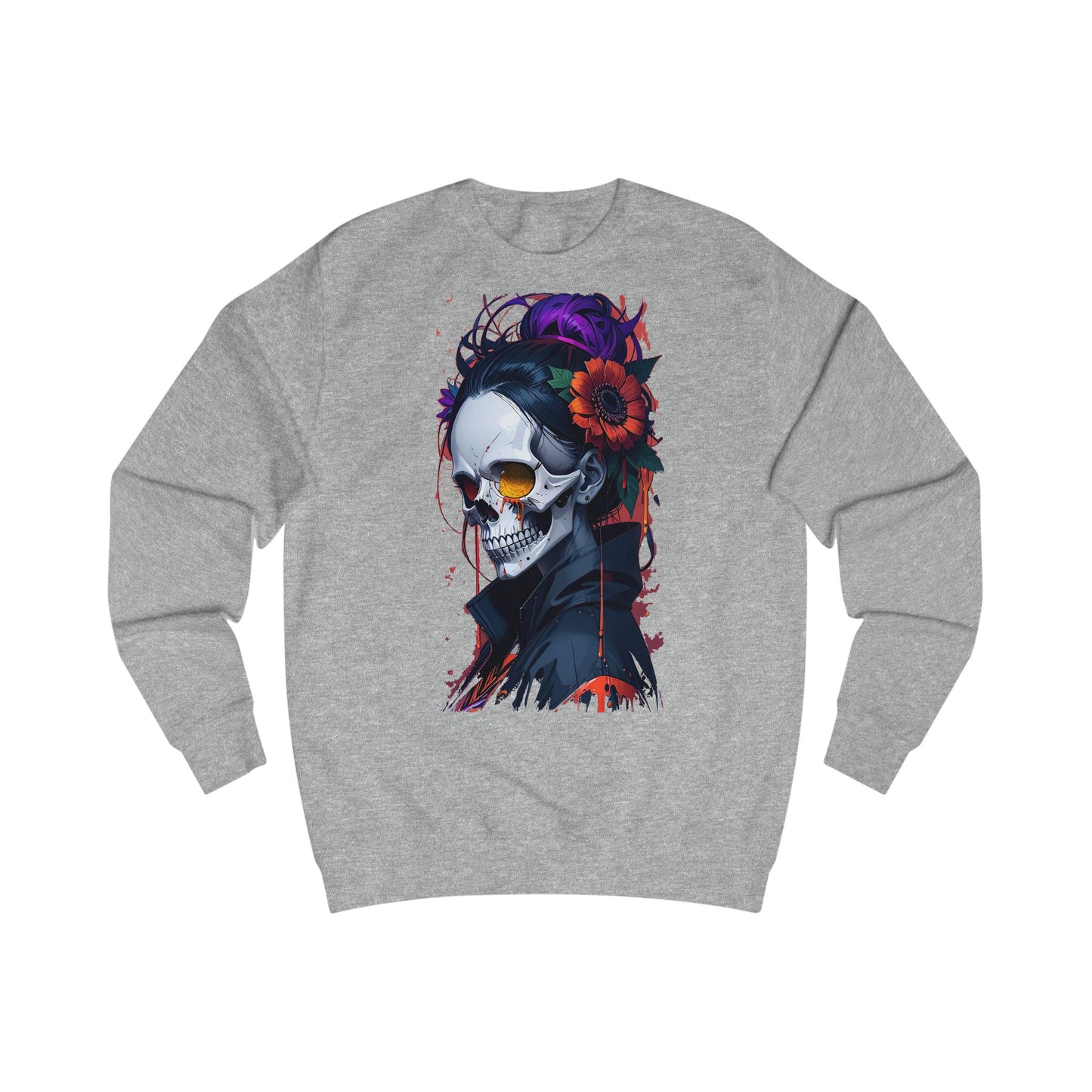 Sugar Skull Unisex Sweatshirt - Cozy Halloween Apparel, Day of the Dead Inspired, Gift for Him/Her, Fall Fashion