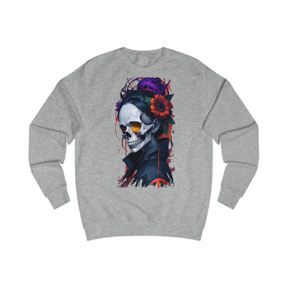Sugar Skull Unisex Sweatshirt - Cozy Halloween Apparel, Day of the Dead Inspired, Gift for Him/Her, Fall Fashion