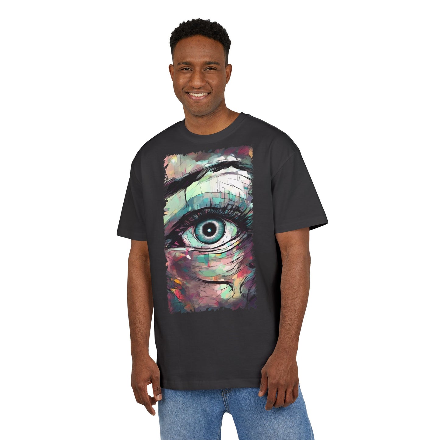 Artistic Eye Oversized Tee | Colorful Graphic T-Shirt, Unisex Shirt, Casual Fashion, Trendy Streetwear, Unique Gift Idea