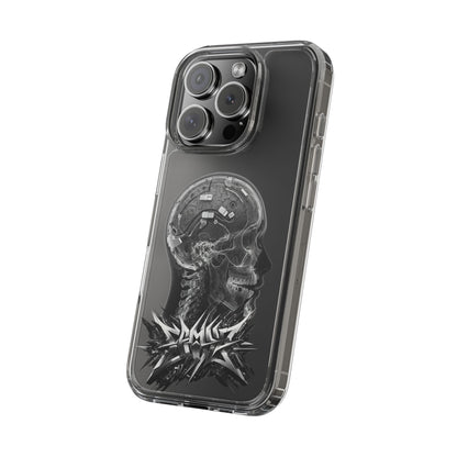Skull Design Clear Phone Case - Unique Aesthetic for Tech Lovers