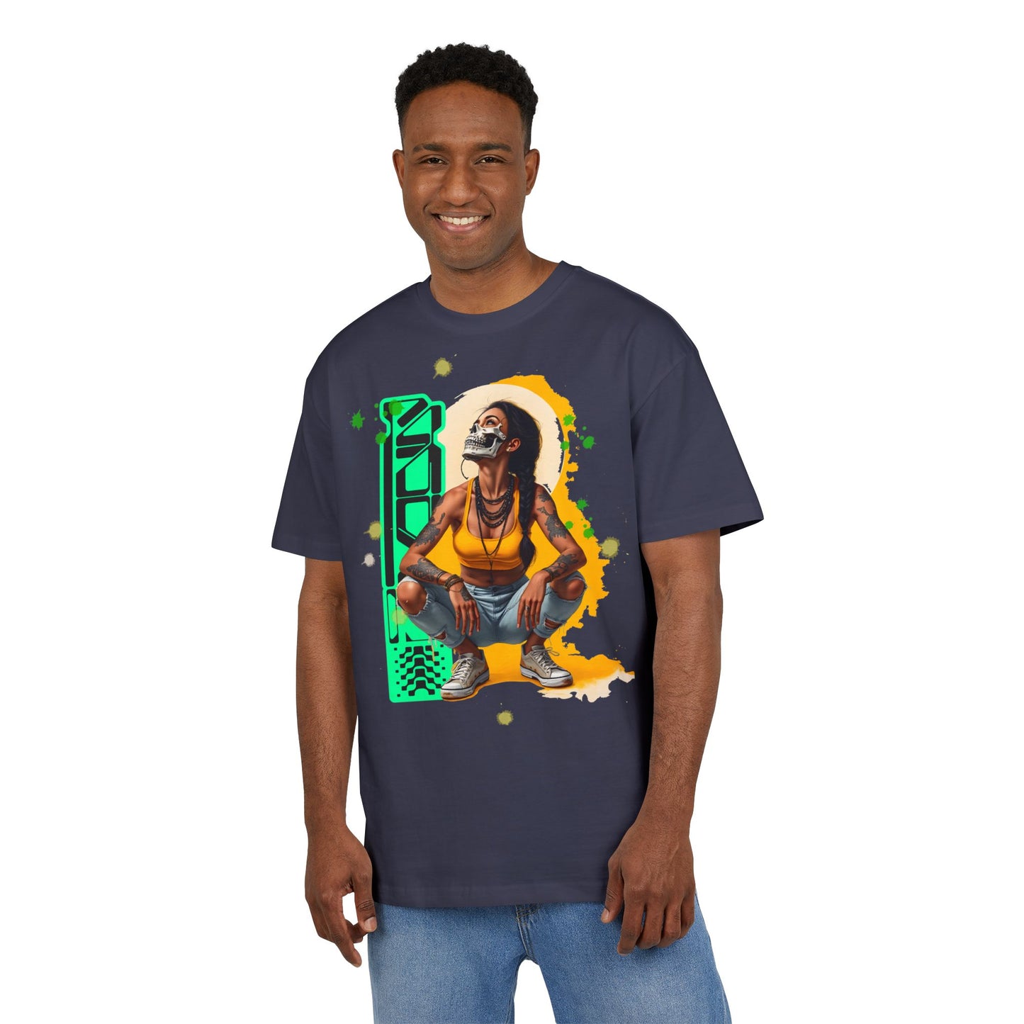 Vibrant Artistic Oversize Tee, Unisex Graphic Tee, Streetwear Fashion, Cool Casual Wear, Unique Art Inspired Shirt