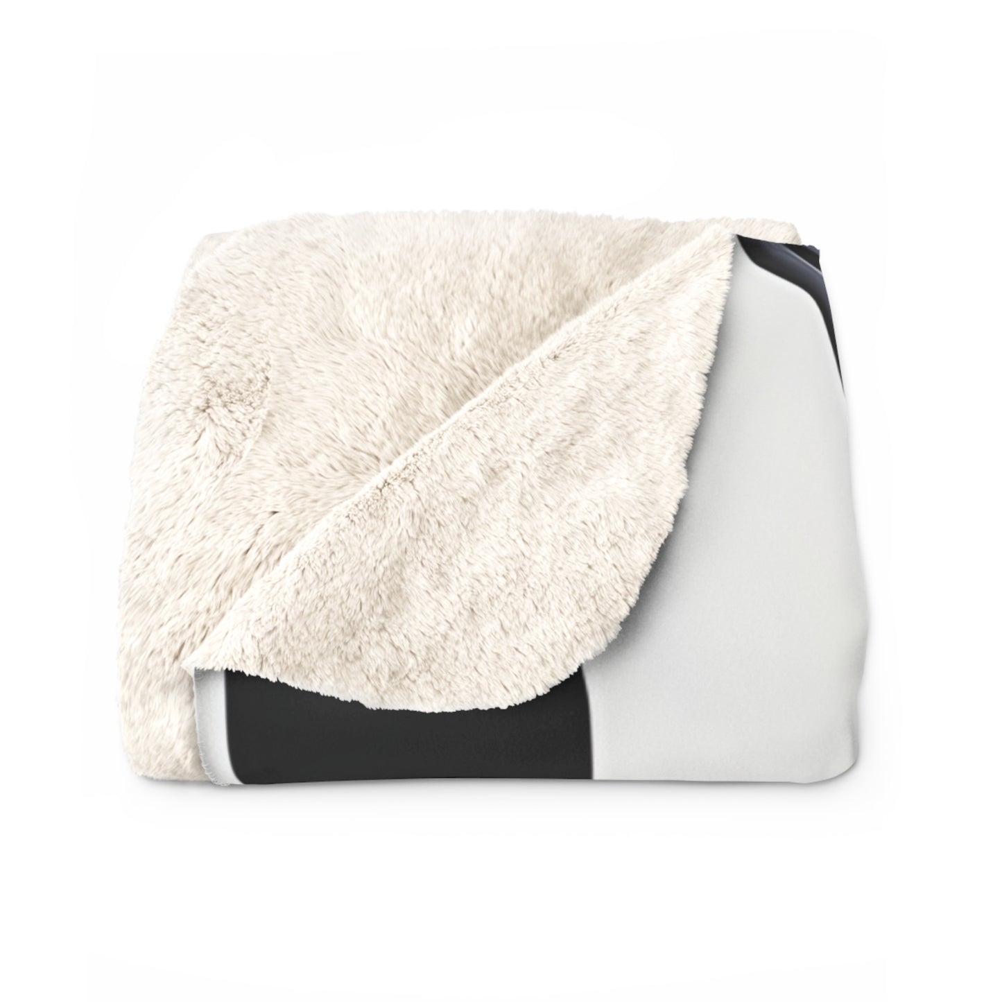 Sherpa Fleece Blanket with Futuristic Cyber Design