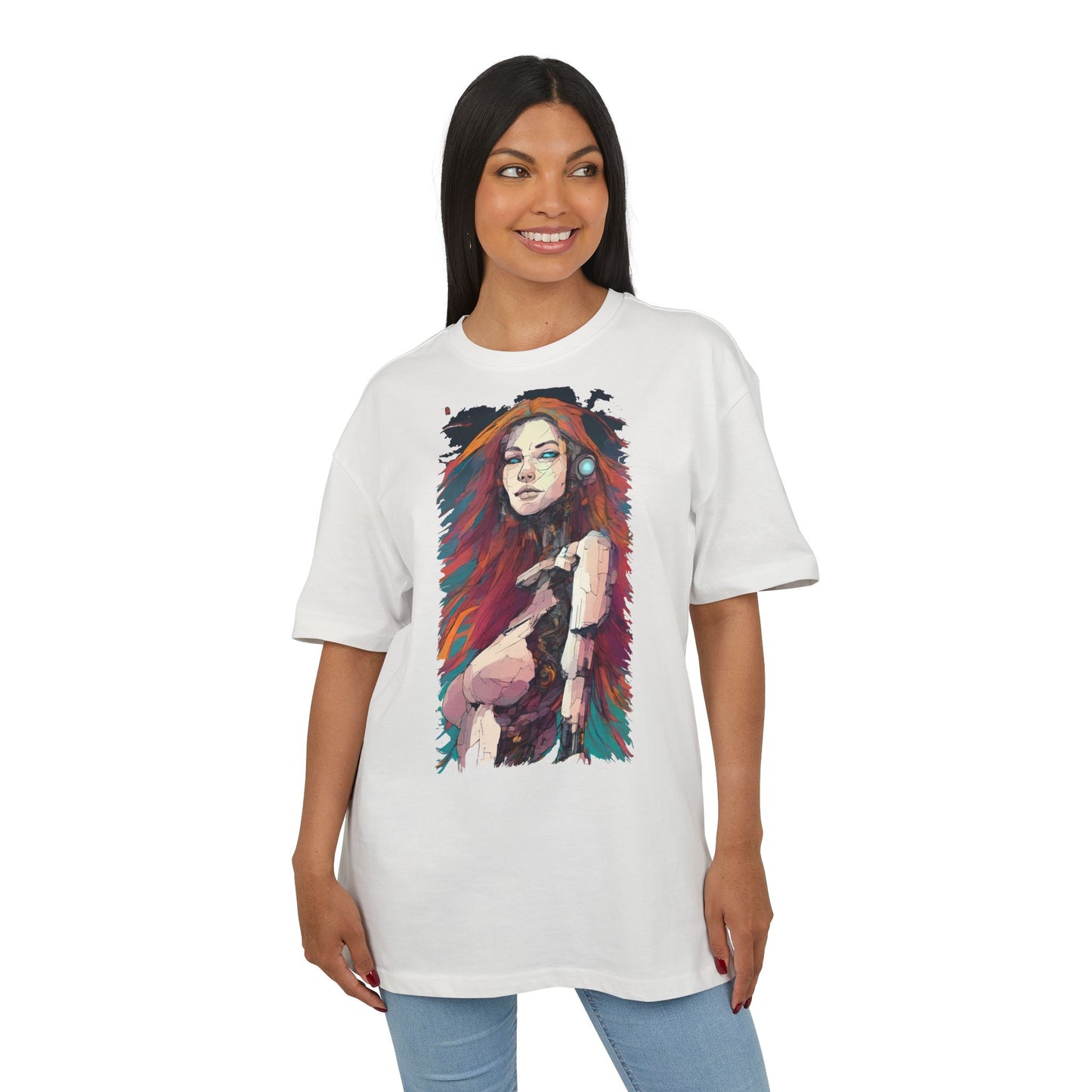 Artistic Oversize Tee - Vibrant Graphic Shirt, Casual Streetwear, Unique Gift for Art Lovers, Everyday Wear, Graphic Tee