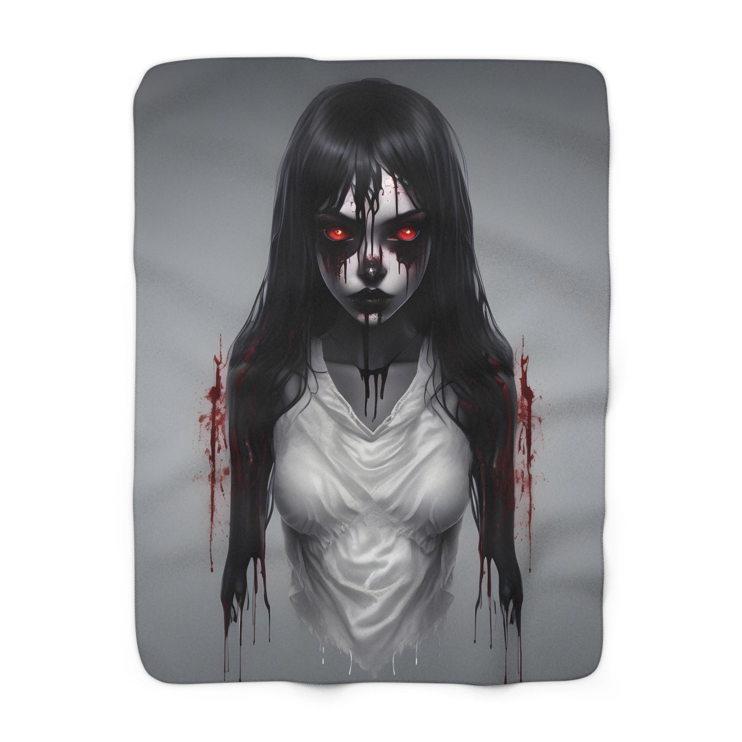 Sherpa Fleece Blanket with Dark Horror Gothic Design