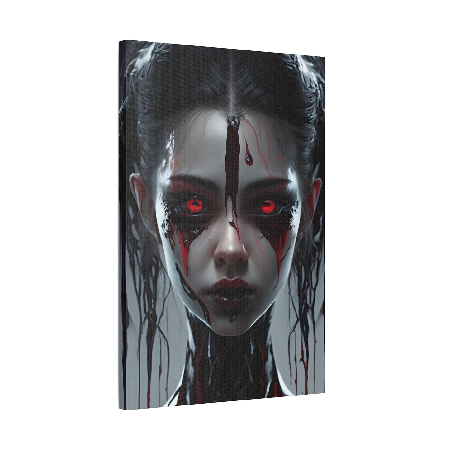 Gothic Wall Art Print, Horror Decor, Stretched Canvas Painting, Unique Home Decor, Dark Art for Halloween, Gothic Aesthetic