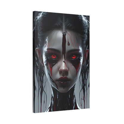 Gothic Wall Art Print, Horror Decor, Stretched Canvas Painting, Unique Home Decor, Dark Art for Halloween, Gothic Aesthetic