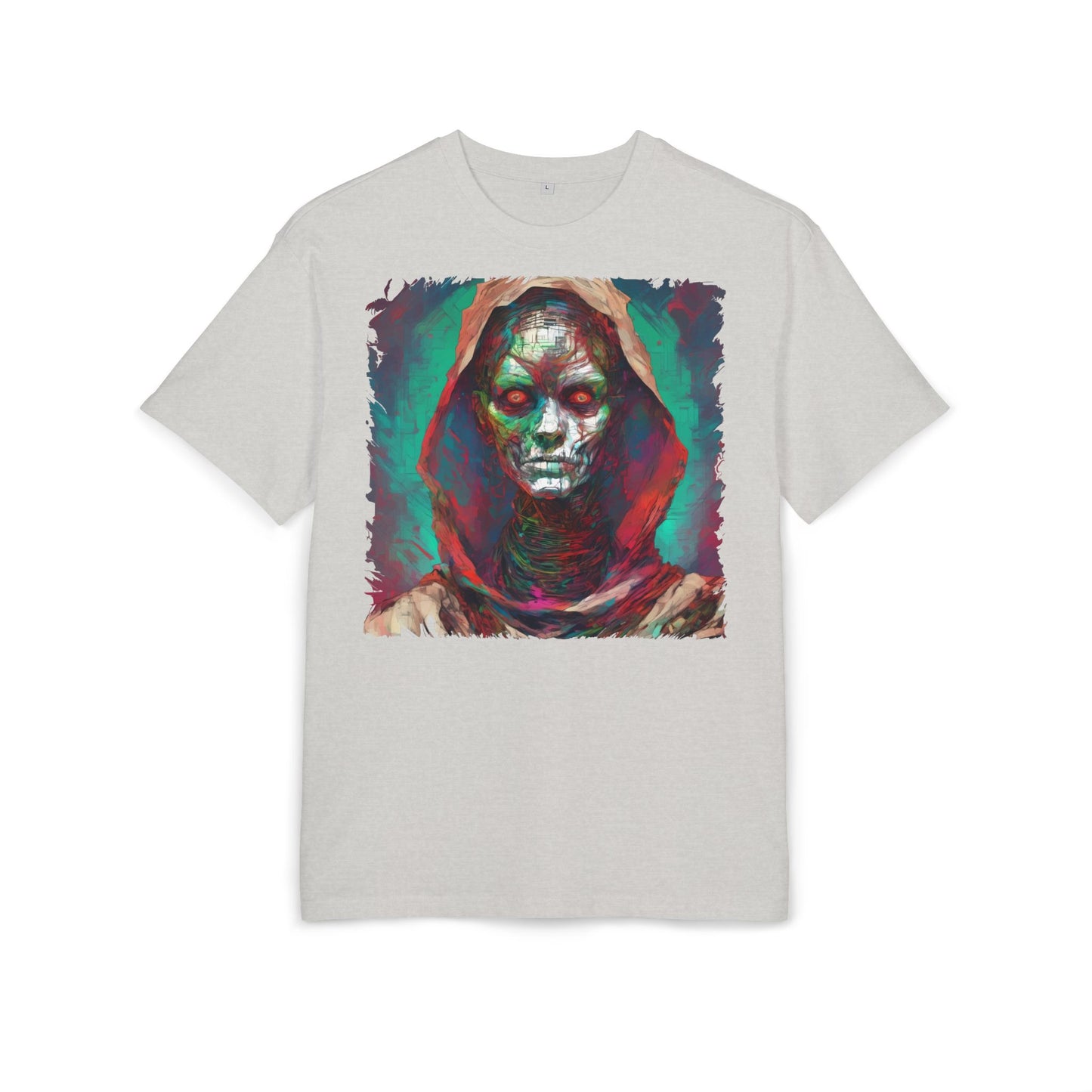 Eerie Oversize Tee, Unisex Graphic Shirt for Horror Lovers, Streetwear, Unique Gift for Halloween, Casual Wear, Art Tee
