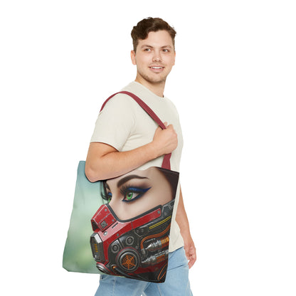 Futuristic Character Tote Bag, Stylish Eco-Friendly Bag, Unique Gift for Fans, Everyday Use for Shopping or Work, Gift for Her