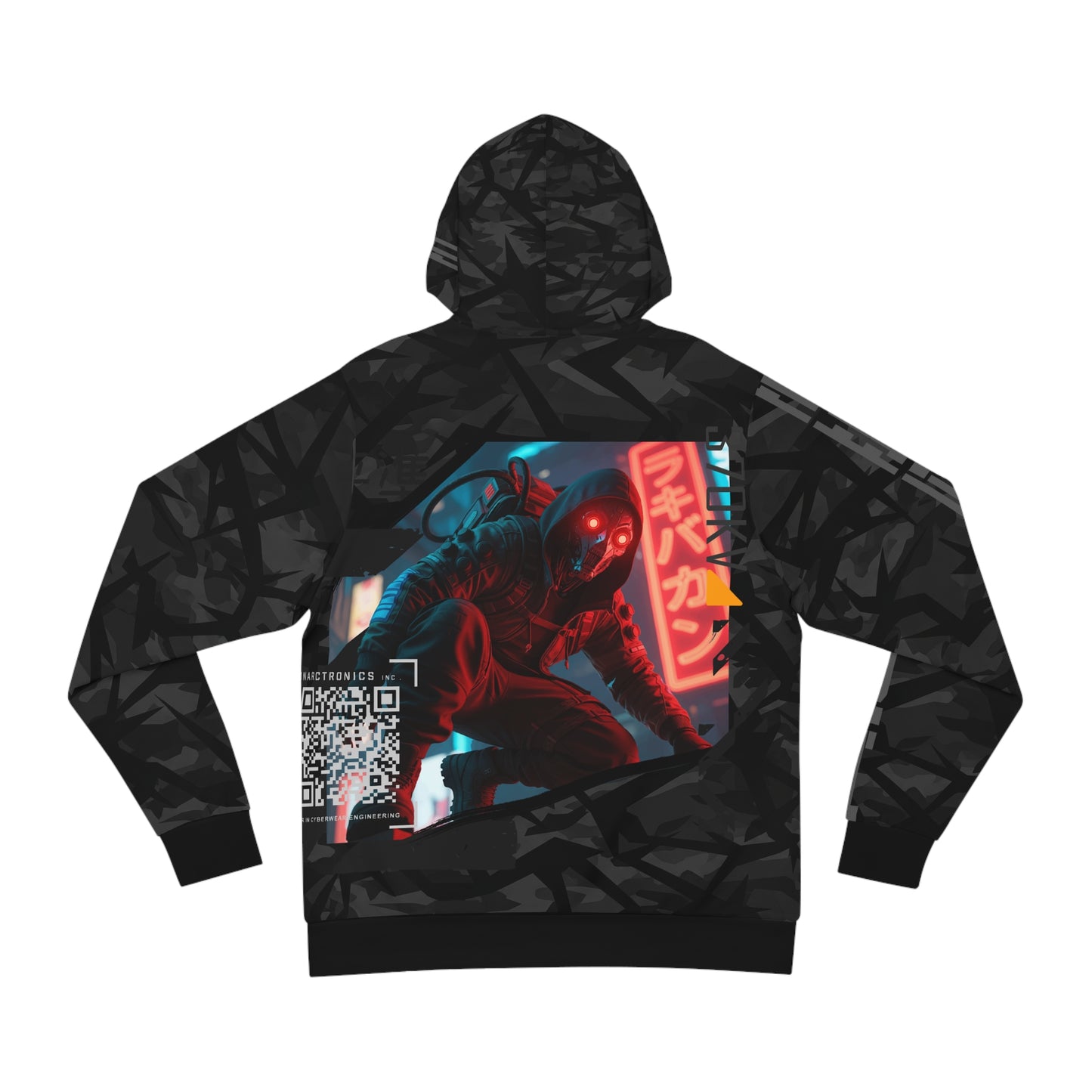 Futuristic Streetwear Hoodie, Urban Fashion, Cyberpunk Aesthetic, Stylish Outerwear for Youth, Gift for Gamers, Cool Graphic Sweatshirt