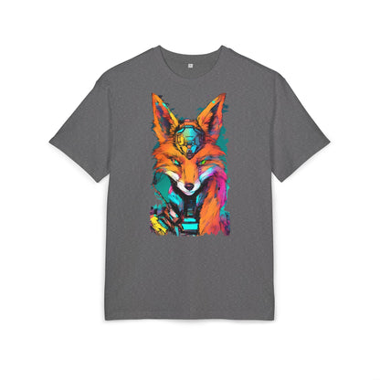 Vibrant Fox Graphic Oversized Tee, Unisex Streetwear Shirt, Unique Gift for Animal Lovers, Casual Wear, Colorful Art Tee