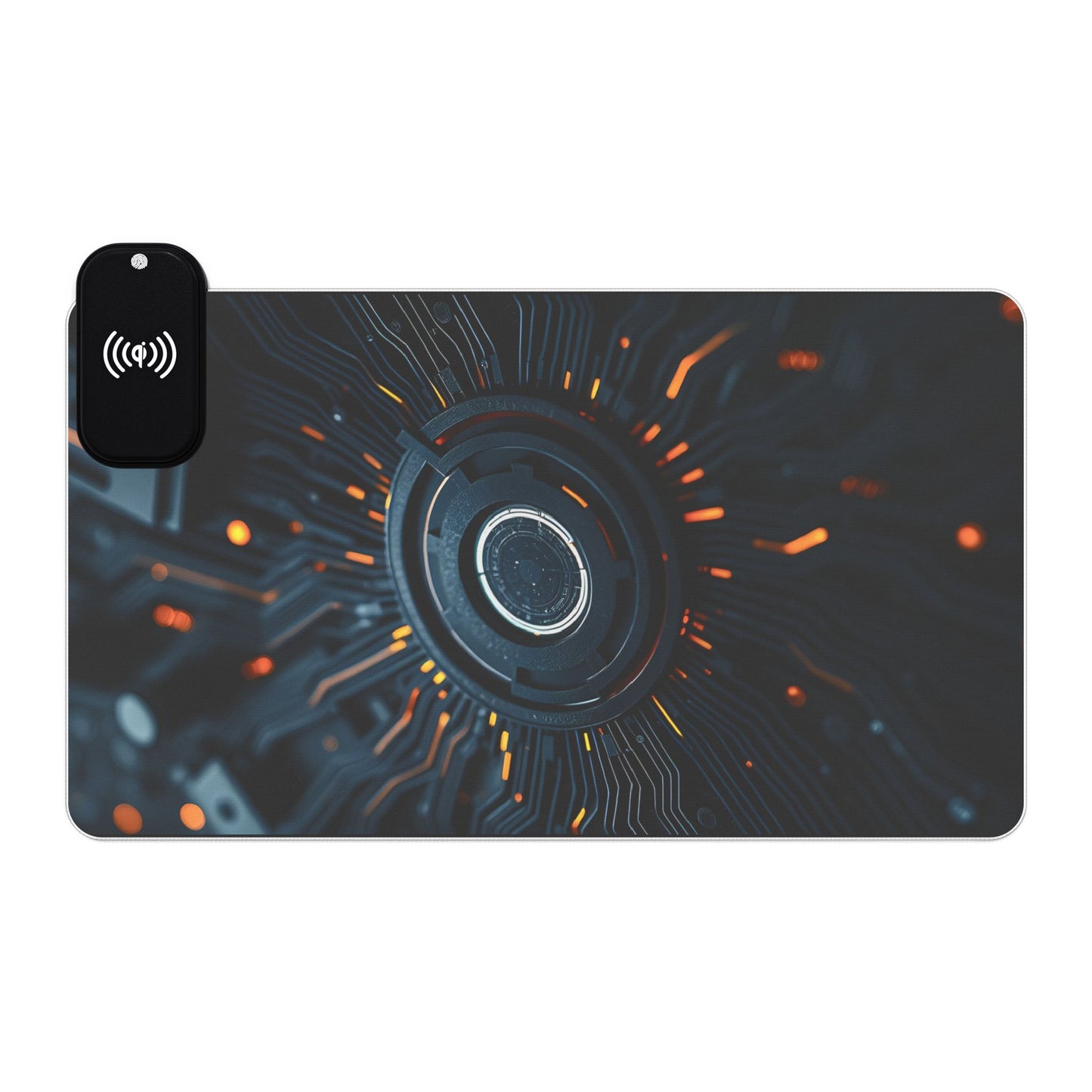 LED Wireless Gaming Mouse Pad with Charging, RGB Gaming Accessory, Desk Essentials for Gamers, Perfect for Gifts, Esports Gear