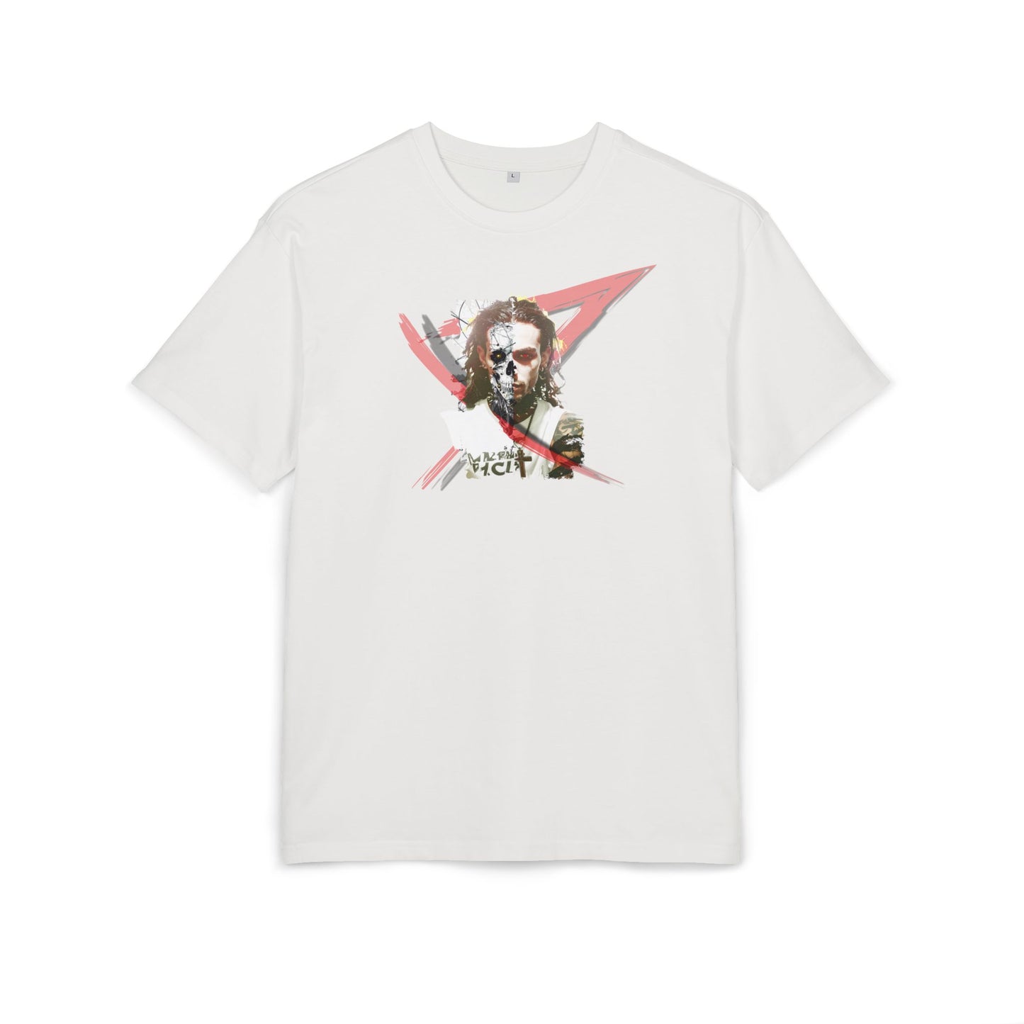 Unisex Heavy Oversize Tee with Artistic Design, Casual T-Shirt, Graphic Tee for Art Lovers, Gift for Creative Friends, Trendy Streetwear