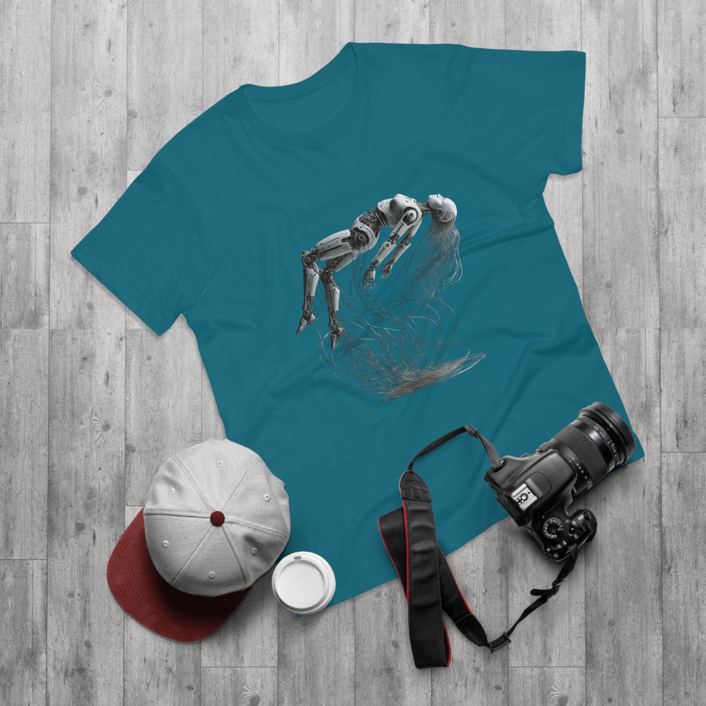 Futuristic Graphic Tee, Cool Unisex T-Shirt for Tech Enthusiasts, Gift for Birthdays, Casual Wear, Unique Art Shirt