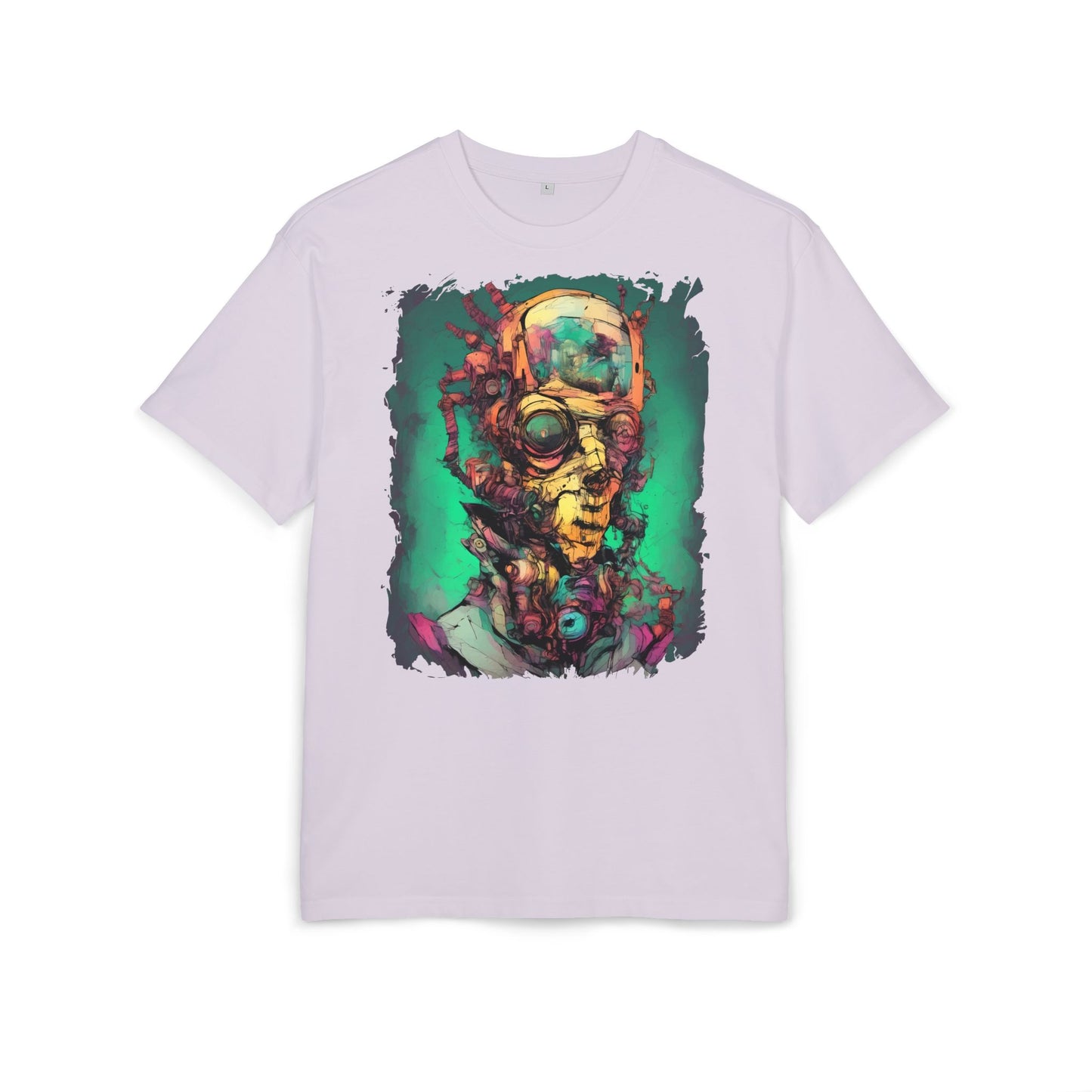 Artistic Oversize Tee Featuring Abstract Portrait, Unisex T-Shirt, Cool Graphic Tee, Streetwear Style, Unique Gifts for Art Lovers